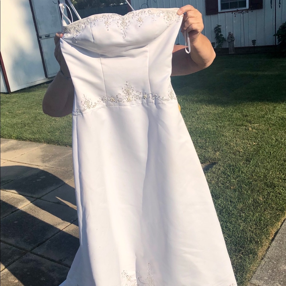 Eden Bridals Strapless Wedding Dress